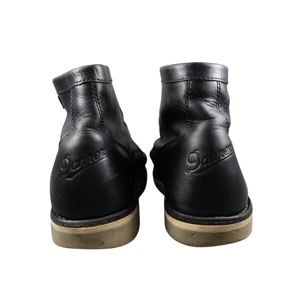 Danner Shoes Mens 10 EE Boots Leather Work Biker Bull Run Moc Toe 6" Black Shine - Picture 5 of 14